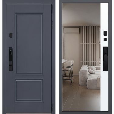 Дверь АСД Ledo с зеркалом (биометрический замок Smart lock Y23)
